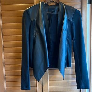 Leather blazer detail